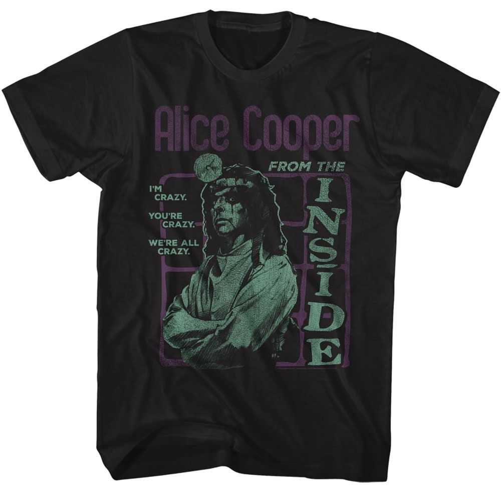 Alice Cooper From The Inside Graphic T-Shirt - Classic Rock Music Clothing - Vintage Concert Lover Gift Idea