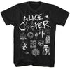 Alice Cooper Collage Graphic T-Shirt - Classic Rock Music Clothing - Vintage Concert Lover Gift Idea