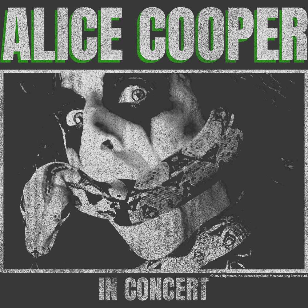 Alice Cooper In Concert Ladies Graphic Tank Top - Classic Rock Music Clothing - Vintage Concert Lover Gift Idea