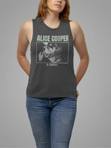 Alice Cooper In Concert Ladies Graphic Tank Top - Classic Rock Music Clothing - Vintage Concert Lover Gift Idea