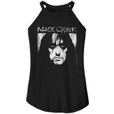 Alice Cooper Face Logo Ladies Graphic Tank Top - Classic Rock Music Clothing - Vintage Concert Lover Gift Idea