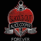 Alice Cooper Schools Out Varsity 2-Sided Graphic T-Shirt - Classic Rock Music Clothing - Vintage Concert Lover Gift Idea
