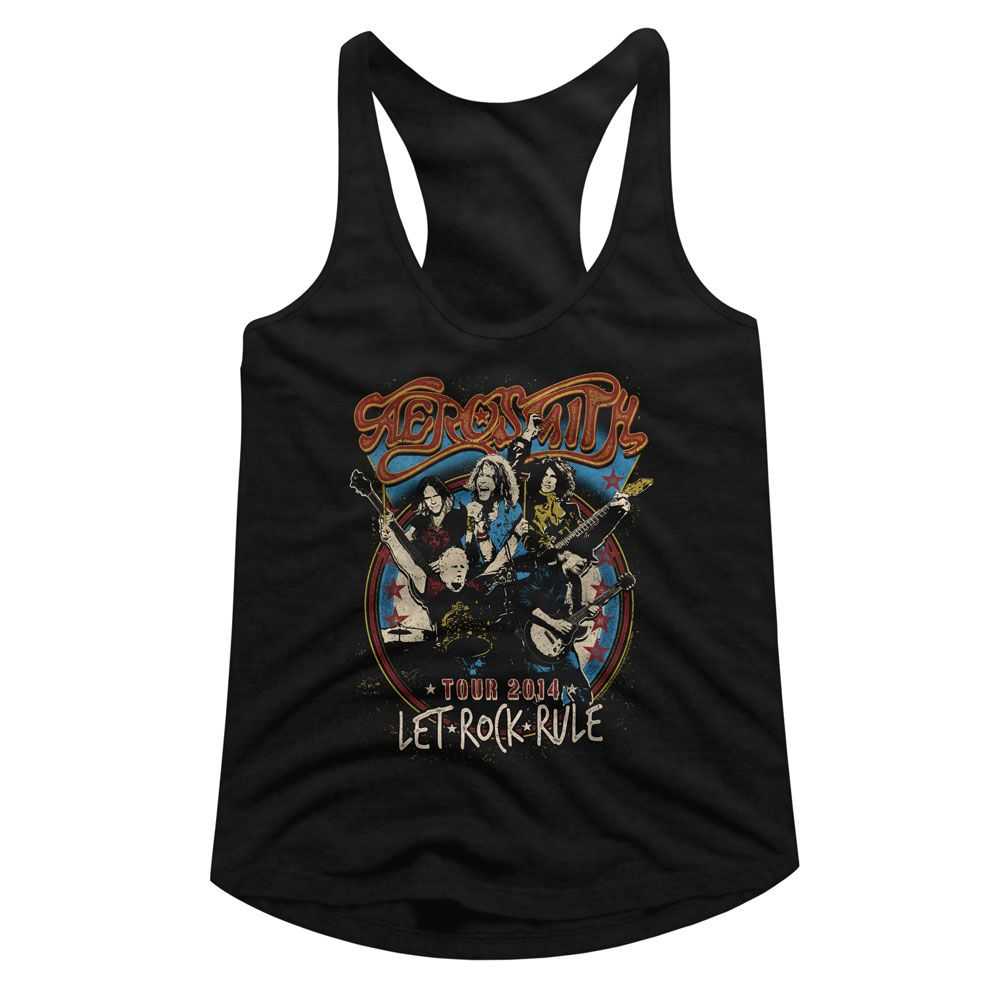 Aerosmith Let Rock Rule Ladies Graphic Tank Top - Classic Rock Music Clothing - Vintage Concert Lover Gift Idea