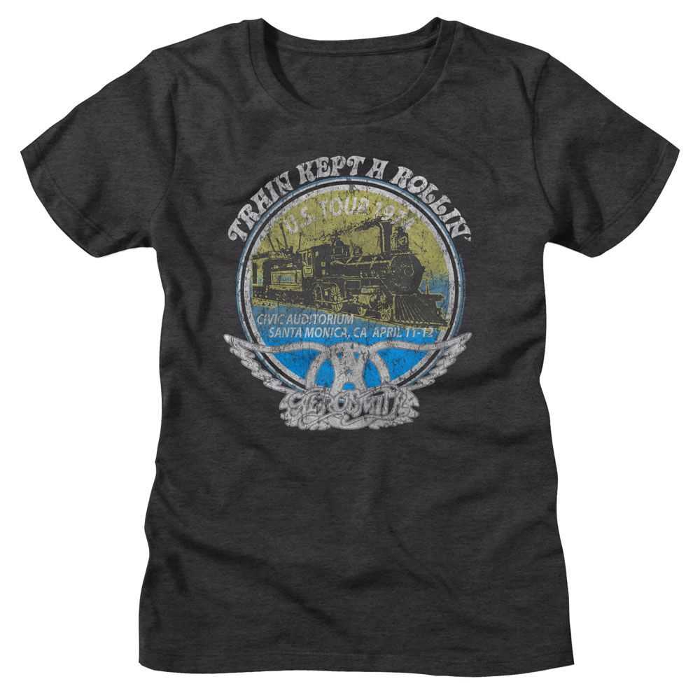 Aerosmith Rollin Graphic T-Shirt - Classic Rock Music Clothing - Vintage Concert Lover Gift Idea