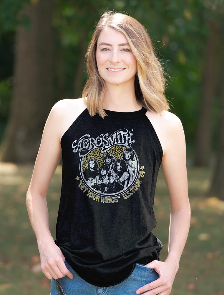 Aerosmith Get Your Wings Ladies Graphic Tank Top - Classic Rock Music Clothing - Vintage Concert Lover Gift Idea