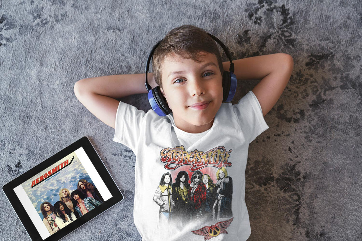 Aerosmith Nice Jackets Youth Graphic T-Shirt - Classic Rock Music Clothing - Vintage Concert Lover Gift Idea