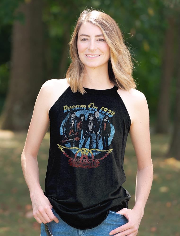 Aerosmith Dream On Ladies Graphic Tank Top - Classic Rock Music Clothing - Vintage Concert Lover Gift Idea