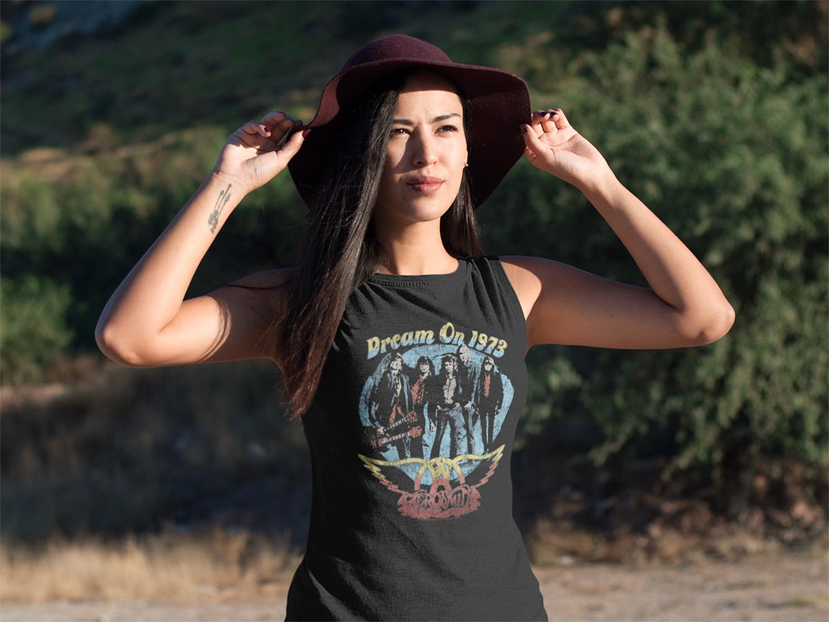 Aerosmith Dream On Ladies Graphic Tank Top - Classic Rock Music Clothing - Vintage Concert Lover Gift Idea