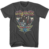 Aerosmith World Tour Graphic T-Shirt - Classic Rock Music Clothing - Vintage Concert Lover Gift Idea
