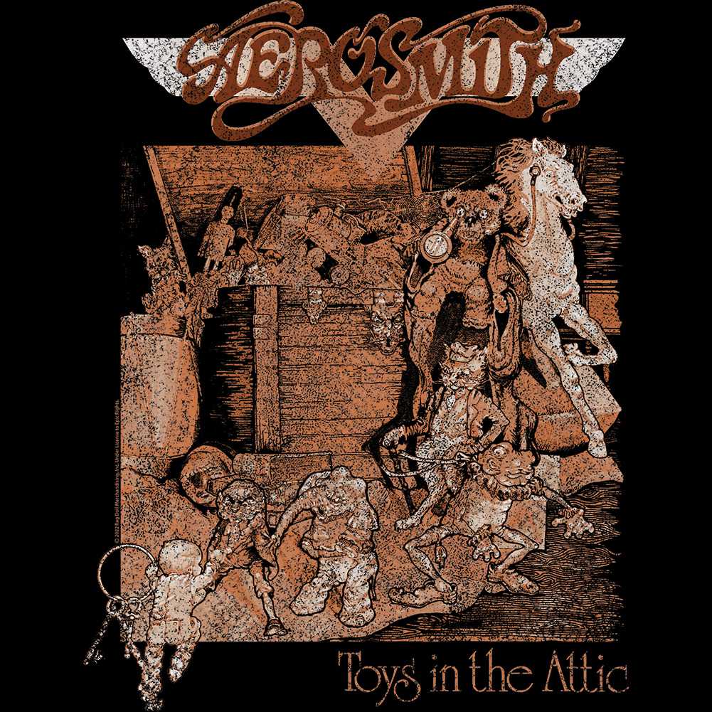 Aerosmith Toys Album Cover Graphic T-Shirt - Classic Rock Music Clothing - Vintage Concert Lover Gift Idea