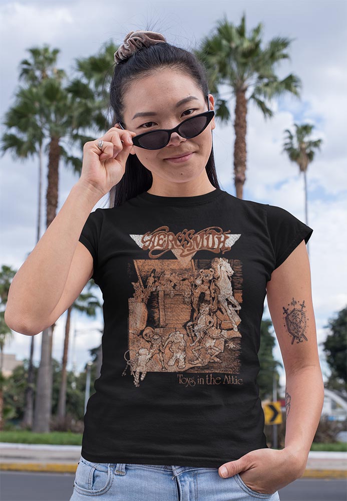 Aerosmith Toys Album Cover Graphic T-Shirt - Classic Rock Music Clothing - Vintage Concert Lover Gift Idea