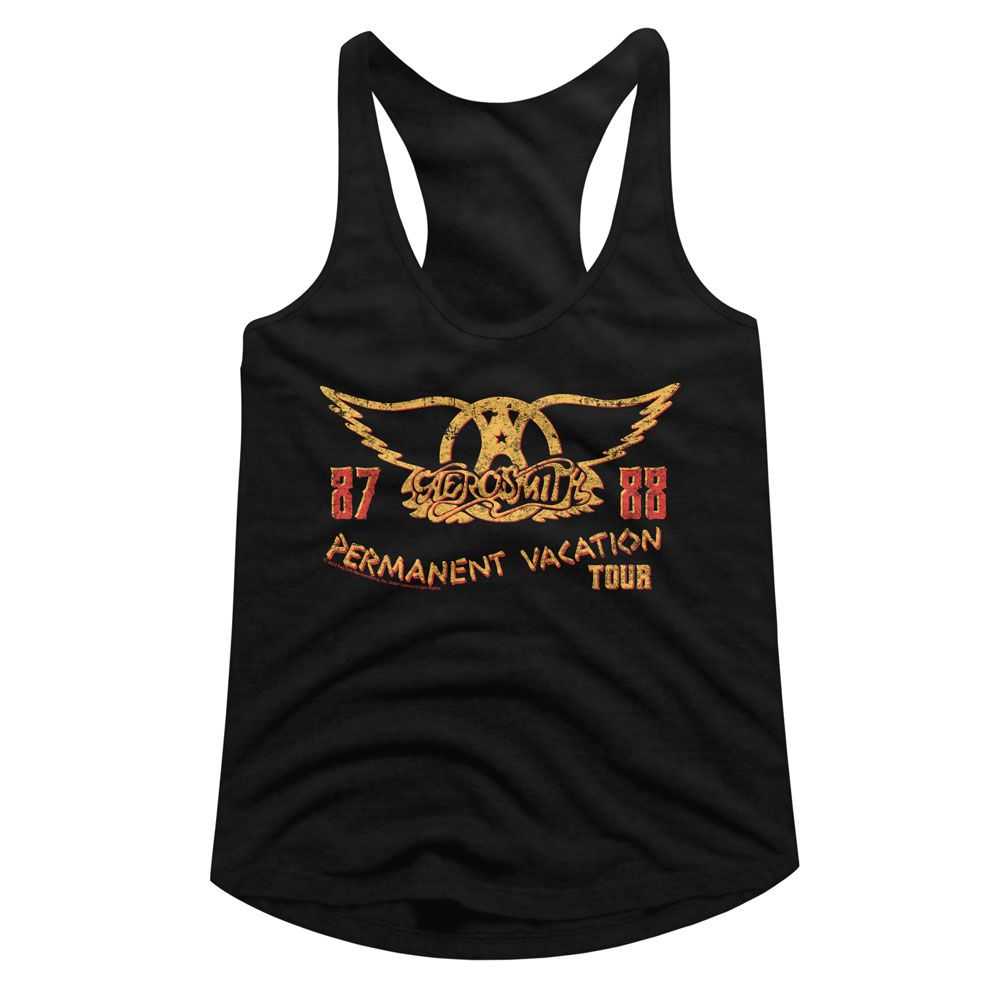 Aerosmith PV Tour 87 88 Ladies Graphic Tank Top - Classic Rock Music Clothing - Vintage Concert Lover Gift Idea