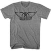 Aerosmith Black Logo Graphic T-Shirt - Classic Rock Music Clothing - Vintage Concert Lover Gift Idea
