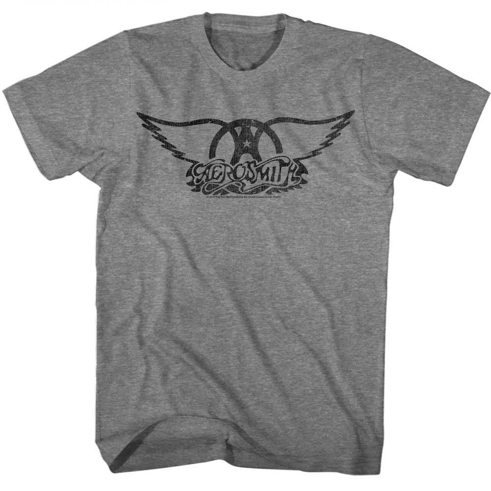 Aerosmith Black Logo Graphic T-Shirt - Classic Rock Music Clothing - Vintage Concert Lover Gift Idea