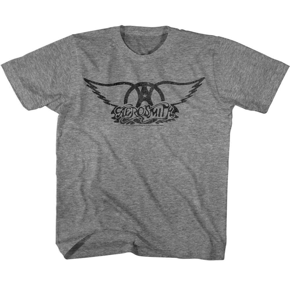 Aerosmith Black Logo Youth Graphic T-Shirt - Classic Rock Music Clothing - Vintage Concert Lover Gift Idea