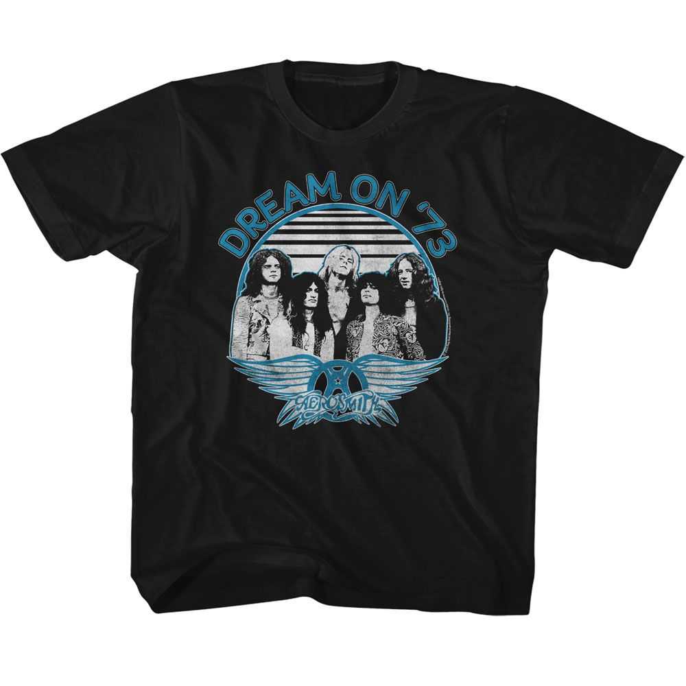 Aerosmith Dream On Blue and White Youth Graphic T-Shirt - Classic Rock Music Clothing - Vintage Concert Lover Gift Idea