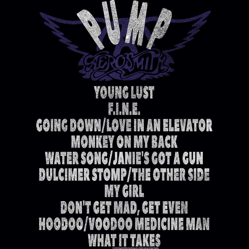 Aerosmith Pump Album 2-Sided Graphic T-Shirt - Classic Rock Music Clothing - Vintage Concert Lover Gift Idea