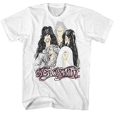 Aerosmith Cartoons Graphic T-Shirt - Classic Rock Music Clothing - Vintage Concert Lover Gift Idea