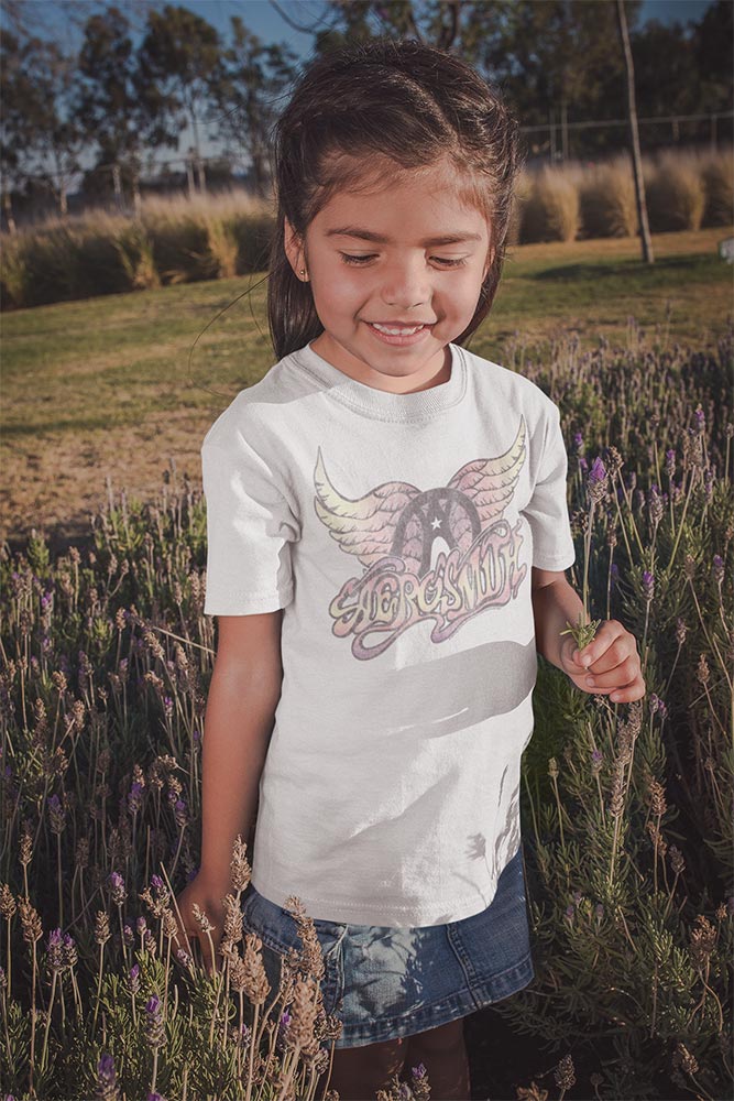 Aerosmith Faded Pinks Youth Graphic T-Shirt - Classic Rock Music Clothing - Vintage Concert Lover Gift Idea