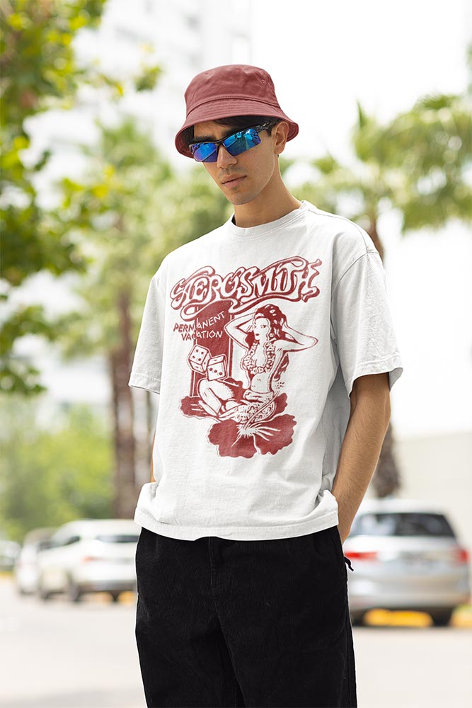 Aerosmith Permanentvacation Graphic T-Shirt - Classic Rock Music Clothing - Vintage Concert Lover Gift Idea