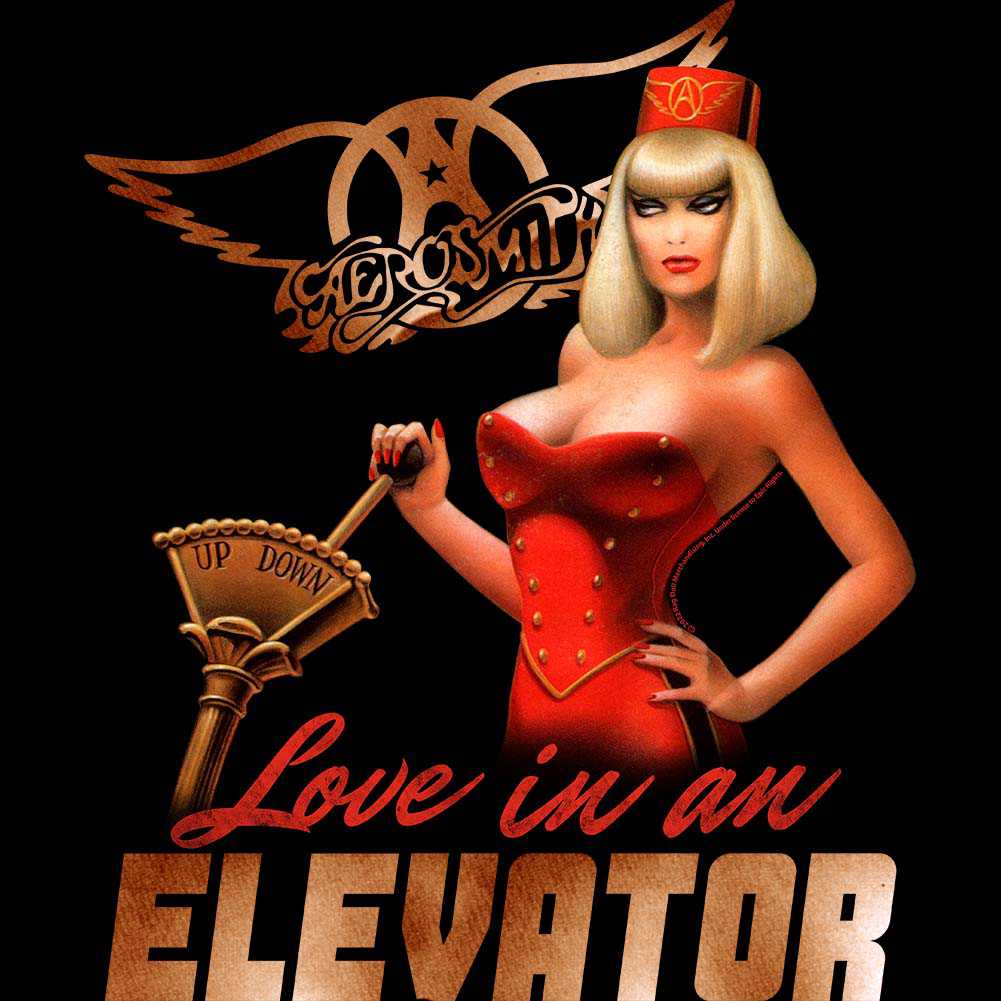 Aerosmith Love In An Elevator Graphic T-Shirt - Classic Rock Music Clothing - Vintage Concert Lover Gift Idea