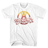 Aerosmith Gradient Logo Graphic T-Shirt - Classic Rock Music Clothing - Vintage Concert Lover Gift Idea