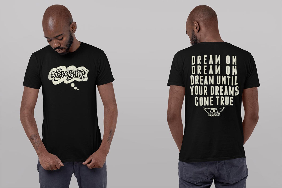 Aerosmith Dreamon 2-Sided Graphic T-Shirt - Classic Rock Music Clothing - Vintage Concert Lover Gift Idea