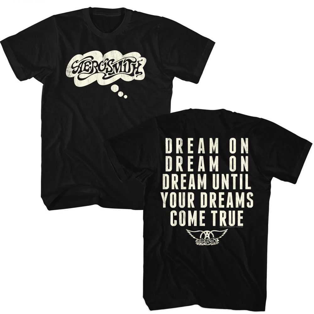 Aerosmith Dreamon 2-Sided Graphic T-Shirt - Classic Rock Music Clothing - Vintage Concert Lover Gift Idea