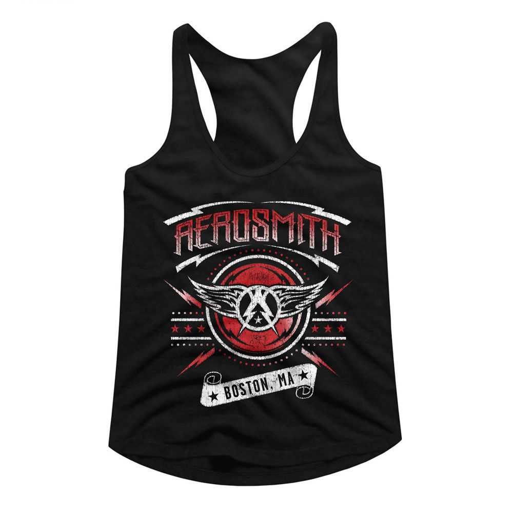 Aerosmith Boston 2015 Ladies Graphic Tank Top - Classic Rock Music Clothing - Vintage Concert Lover Gift Idea