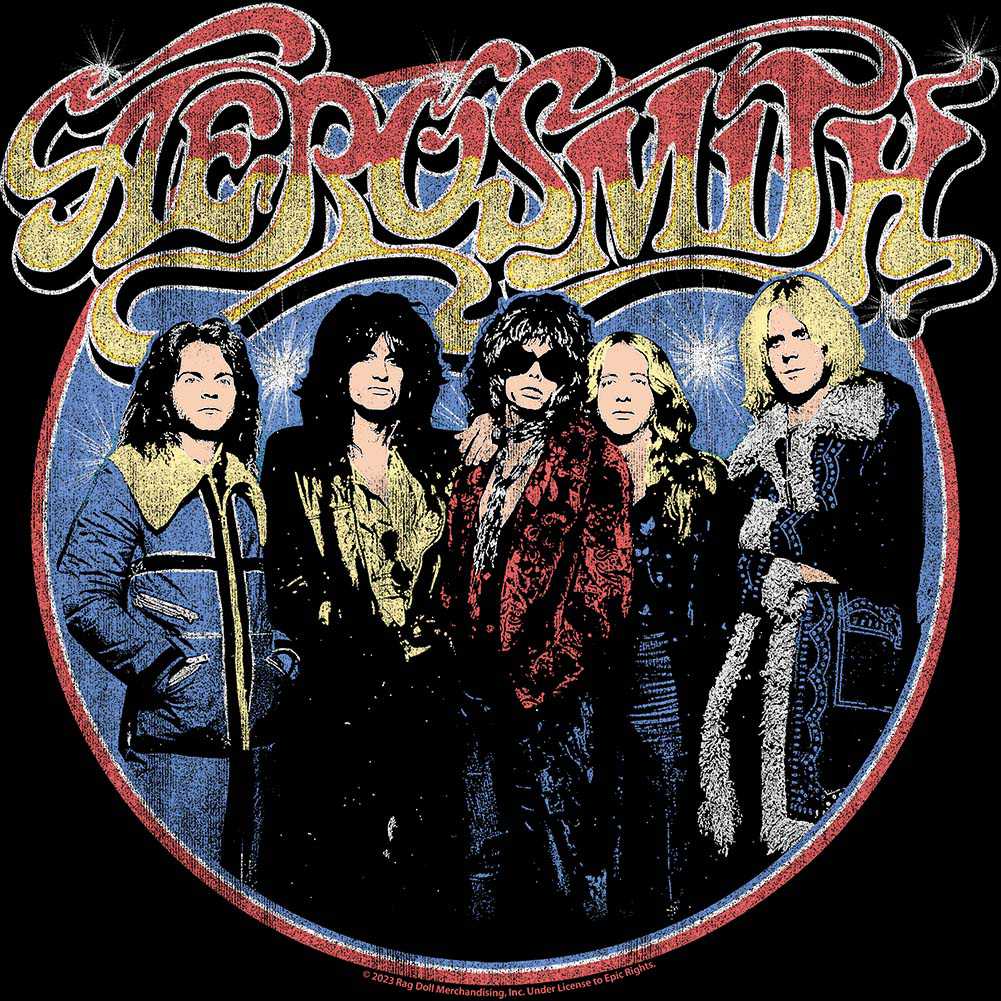 Aerosmith Circle Graphic T-Shirt - Classic Rock Music Clothing - Vintage Concert Lover Gift Idea