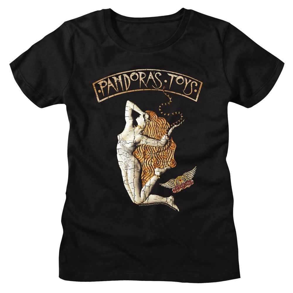 Aerosmith Pandoras Toys Graphic T-Shirt - Classic Rock Music Clothing - Vintage Concert Lover Gift Idea