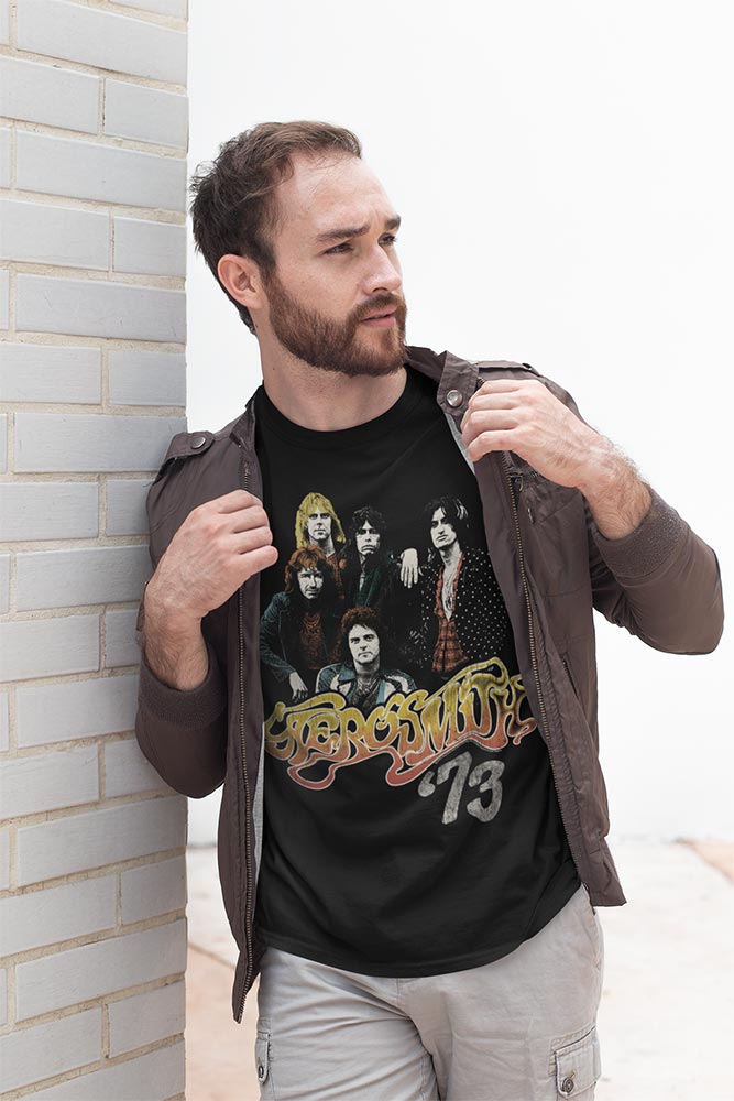 Aerosmith Dream On 73 Adult Graphic T-Shirt - Retro Rock Music Clothing - Concert Lover Gift Idea