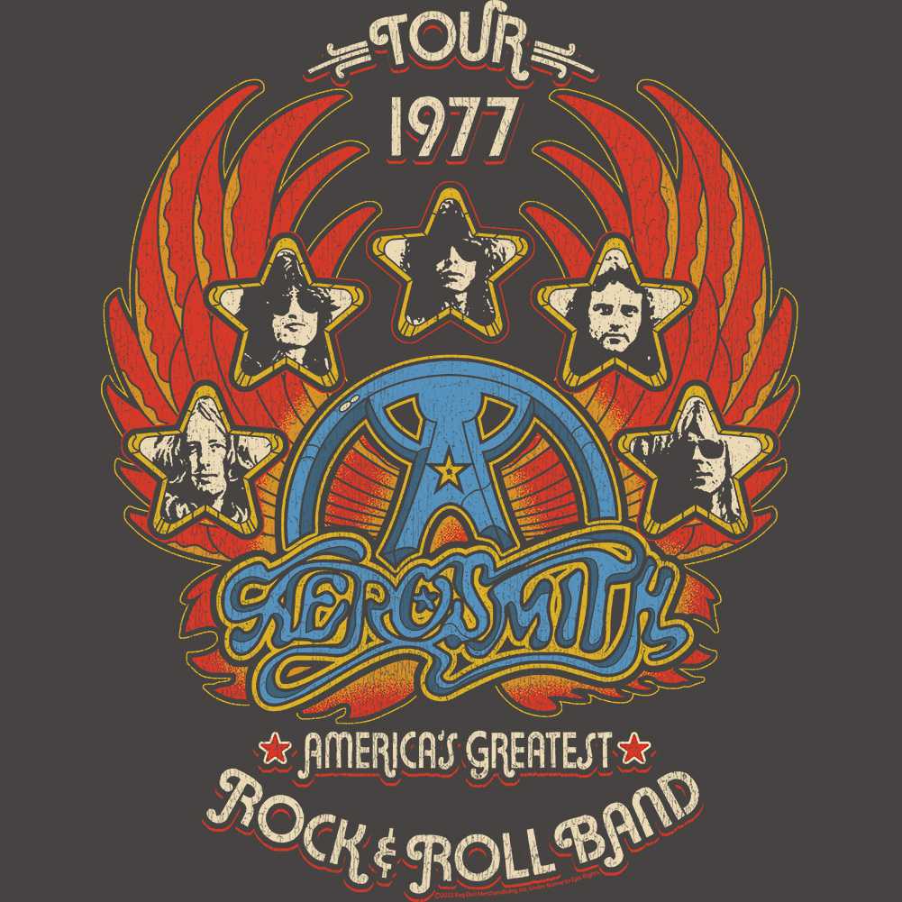 Aerosmith Greatest Rock 77 Youth Graphic T-Shirt - Classic Rock Music Clothing - Vintage Concert Lover Gift Idea