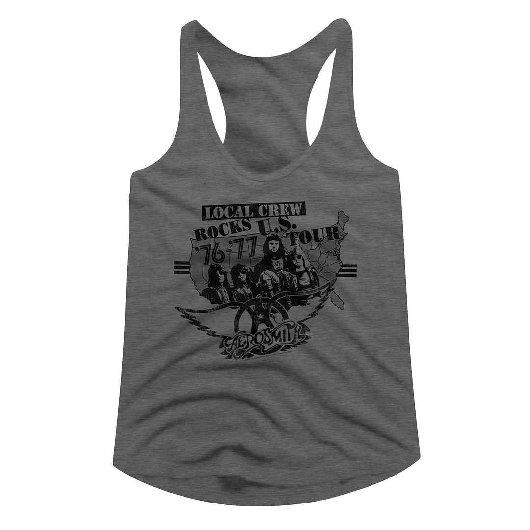 Aerosmith Local Crew Adult Woman Tank Top - Retro Rock Music Clothing - Concert Lover Gift Idea
