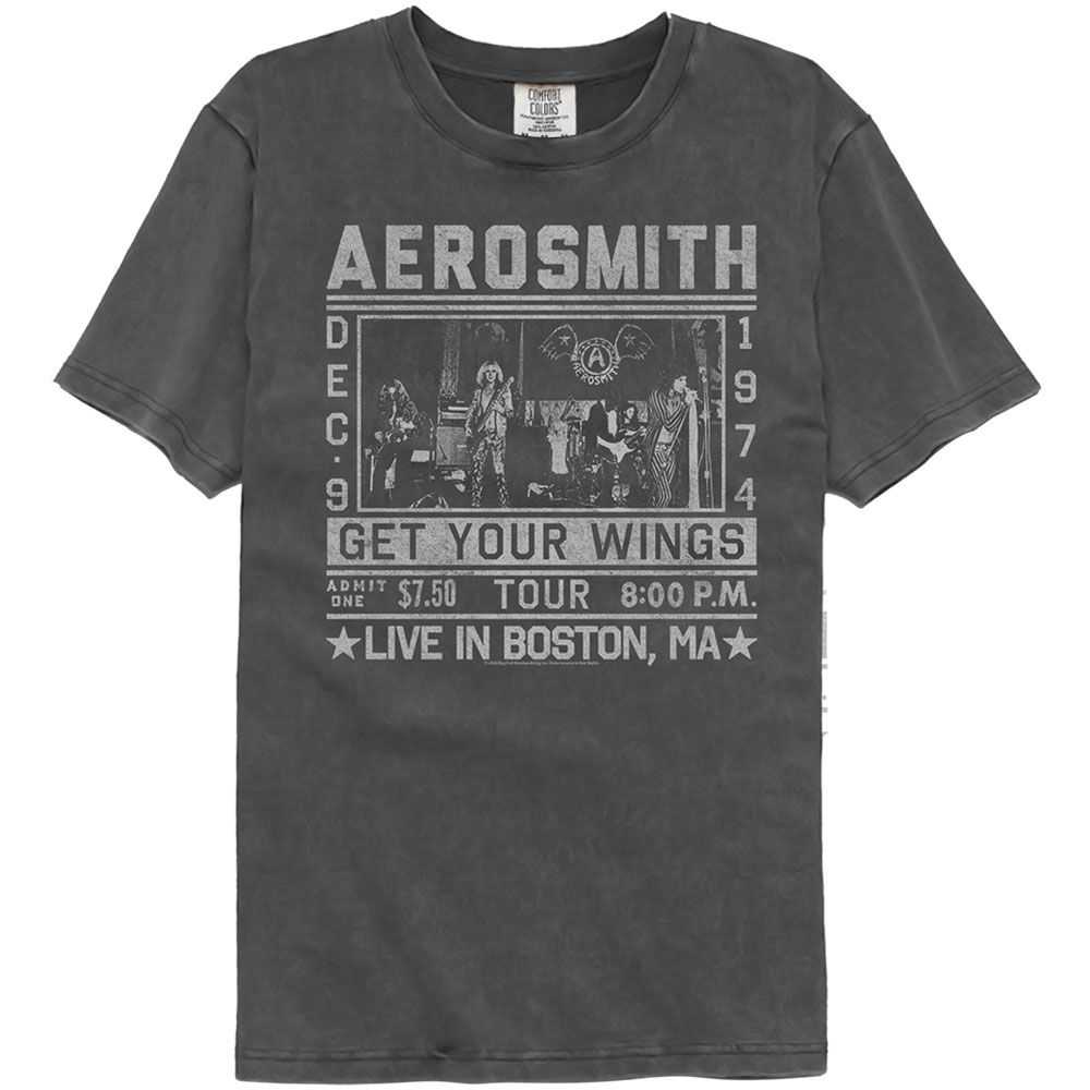 Aerosmith Wings Tour 74 Graphic T-Shirt - Classic Rock Music Clothing - Vintage Concert Lover Gift Idea