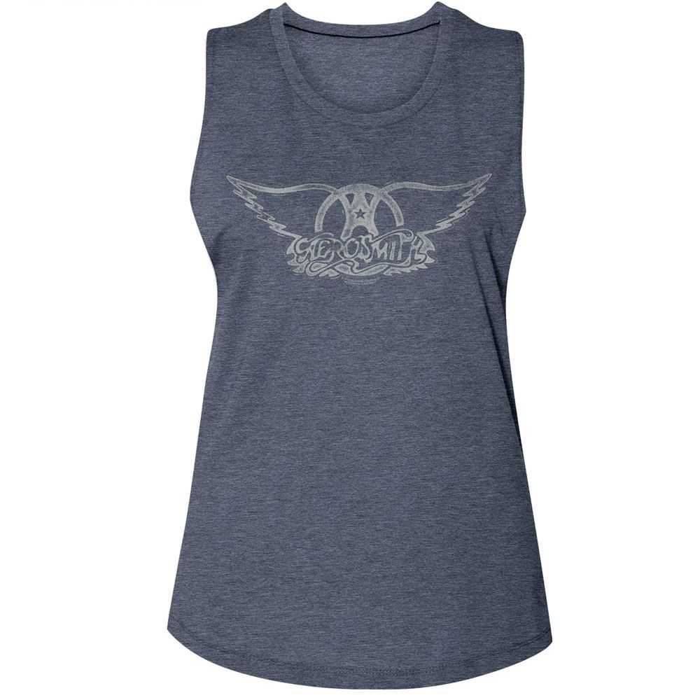 Aerosmith Wings Logo Light Adult Woman Tank Top - Retro Rock Music Clothing - Concert Lover Gift Idea