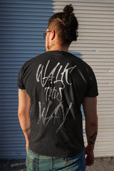 Aerosmith Walk This Way 2-Sided Graphic T-Shirt - Classic Rock Music Clothing - Vintage Concert Lover Gift Idea