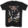 Aerosmith Nine Lives Tour Graphic T-Shirt - Classic Rock Music Clothing - Vintage Concert Lover Gift Idea