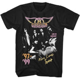 Aerosmith Nine Lives Tour Graphic T-Shirt - Classic Rock Music Clothing - Vintage Concert Lover Gift Idea