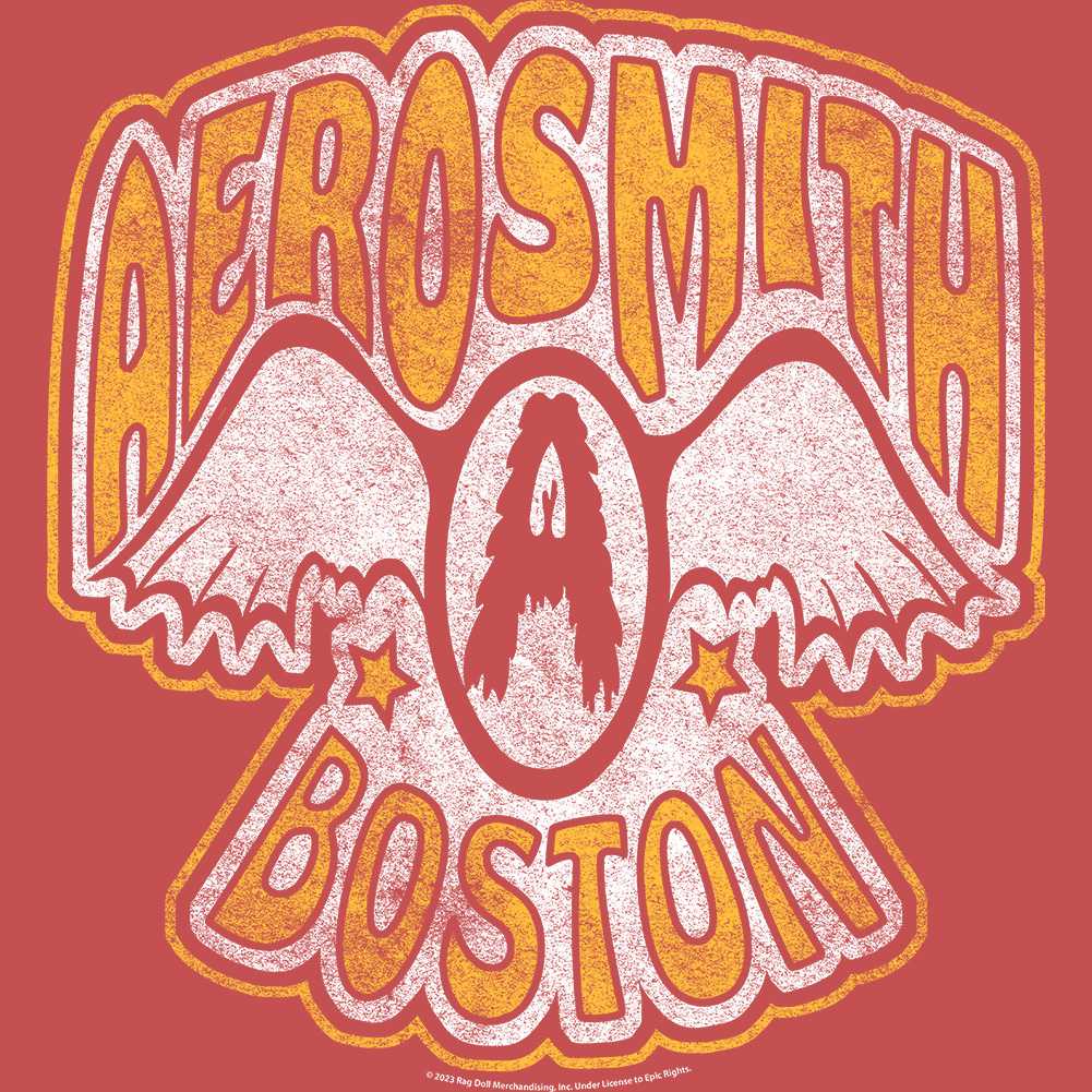 Aerosmith Vtg Logo Boston Graphic T-Shirt - Classic Rock Music Clothing - Vintage Concert Lover Gift Idea