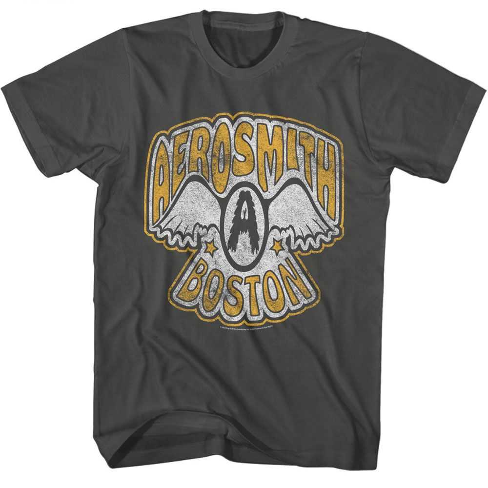 Aerosmith Vtg Logo Boston Graphic T-Shirt - Classic Rock Music Clothing - Vintage Concert Lover Gift Idea