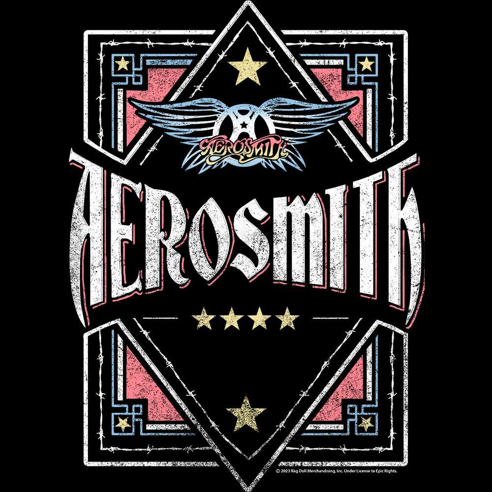 Aerosmith Box Graphic T-Shirt - Classic Rock Music Clothing - Vintage Concert Lover Gift Idea