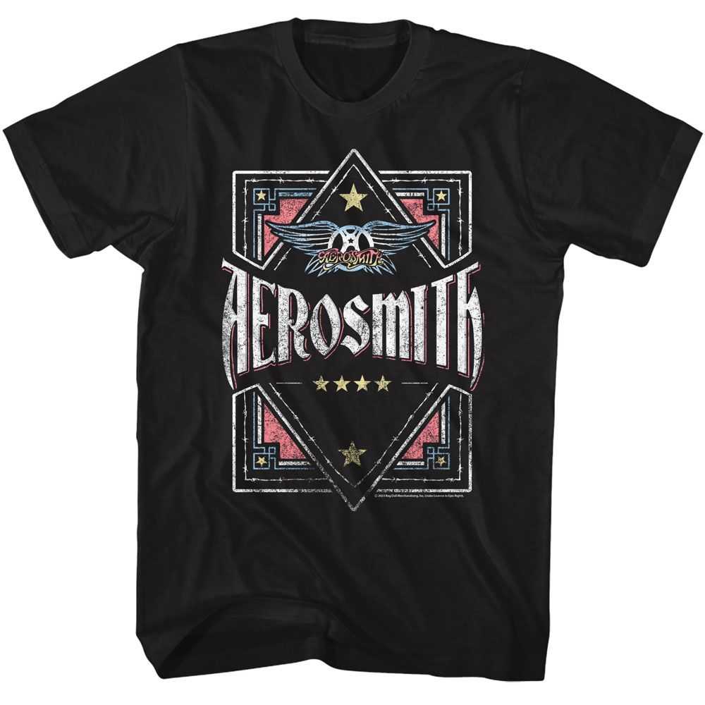 Aerosmith Box Graphic T-Shirt - Classic Rock Music Clothing - Vintage Concert Lover Gift Idea