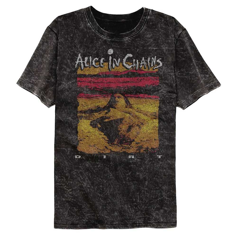 Alice In Chains Dirt Album Art Graphic T-Shirt - Classic Rock Music Clothing - Vintage Concert Lover Gift Idea