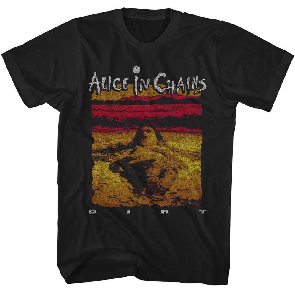 Alice In Chains Dirt Album Art Graphic T-Shirt - Classic Rock Music Clothing - Vintage Concert Lover Gift Idea