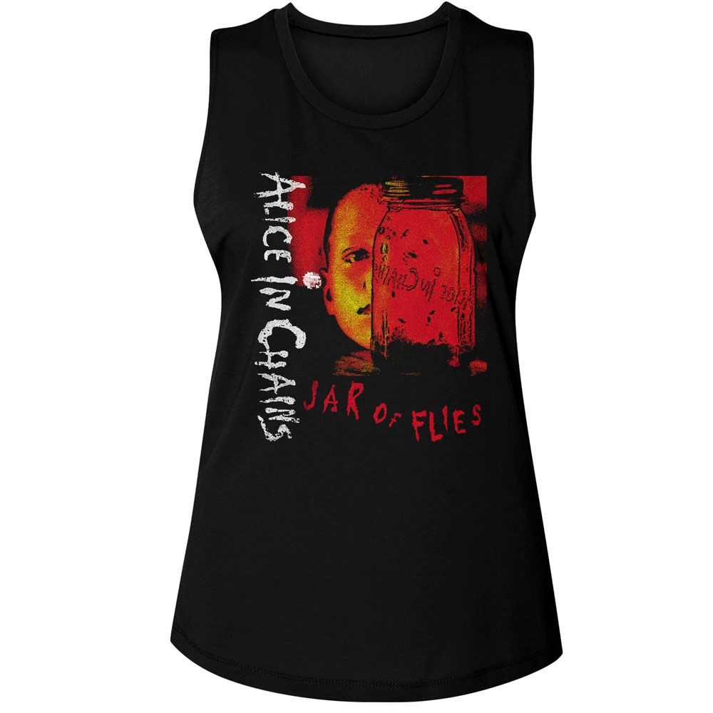 Alice In Chains Jar Of Flies Ladies Graphic Tank Top - Classic Rock Music Clothing - Vintage Concert Lover Gift Idea