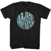 Alice In Chains Circle Text Graphic T-Shirt - Classic Rock Music Clothing - Vintage Concert Lover Gift Idea