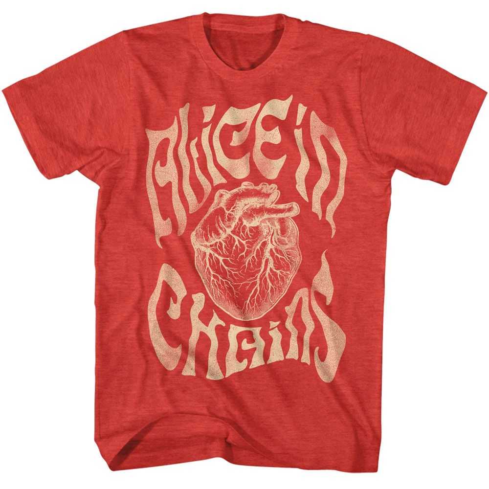 Alice In Chains Heart Graphic T-Shirt - Classic Rock Music Clothing - Vintage Concert Lover Gift Idea