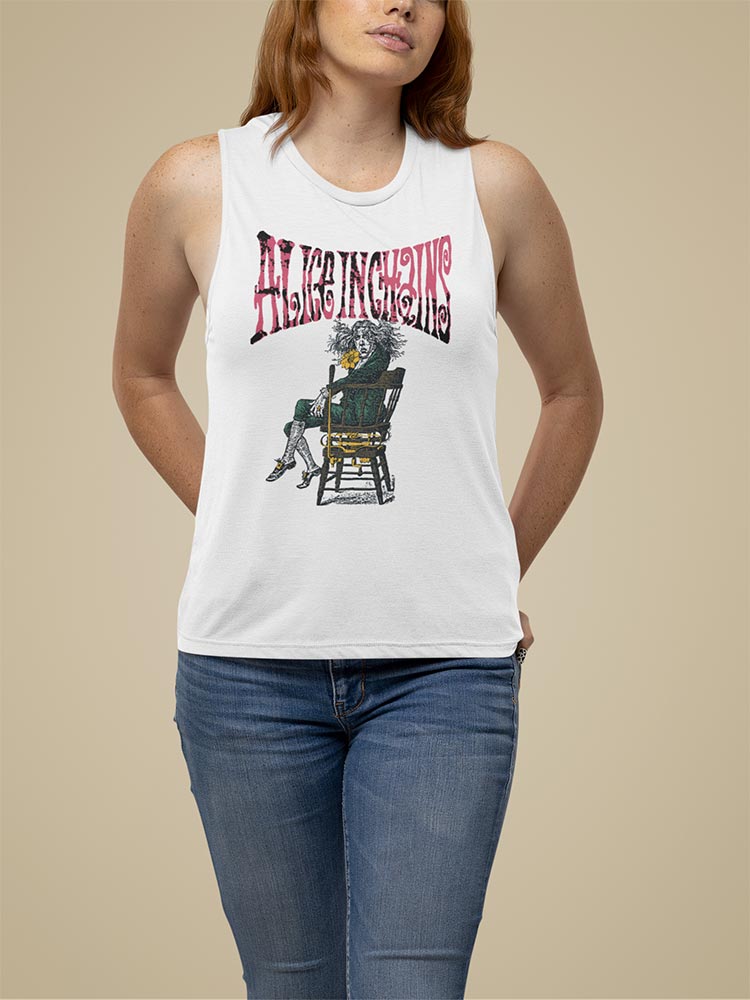 Alice In Chains Alice Ladies Graphic Tank Top - Classic Rock Music Clothing - Vintage Concert Lover Gift Idea
