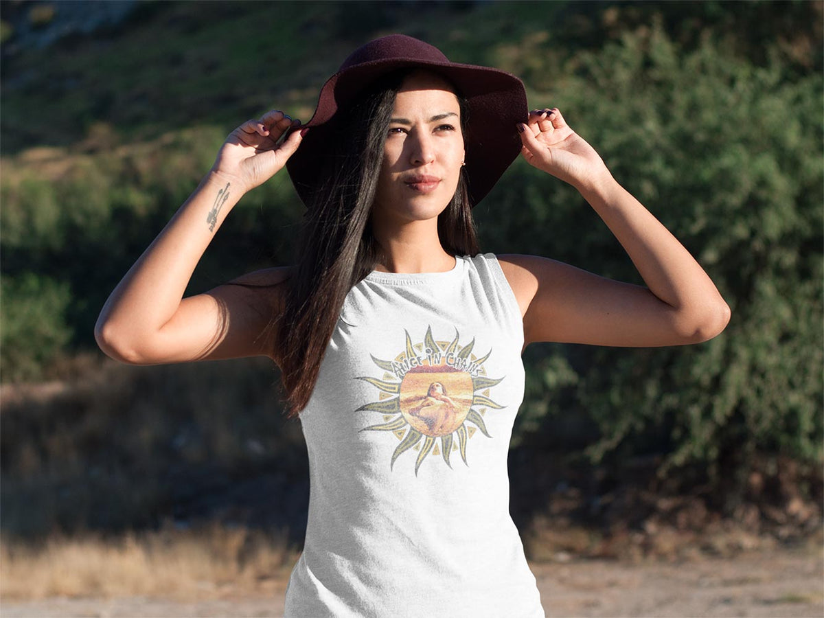 Alice In Chains Sun Ladies Graphic Tank Top - Classic Rock Music Clothing - Vintage Concert Lover Gift Idea